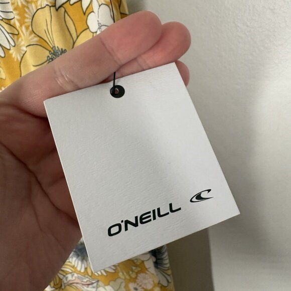 O’Neill Women S Yellow Boho Beach Retro Y2K Daisy Belle Floral Flare Pants NWT - Picture 7 of 13